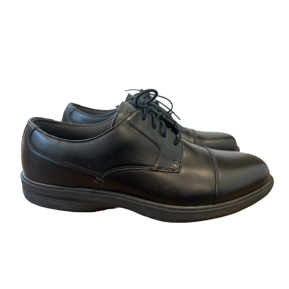 Nunn Bush Mens Black Leather Comfort Gel Memory Foam Oxford Dress Shoes Size 12M